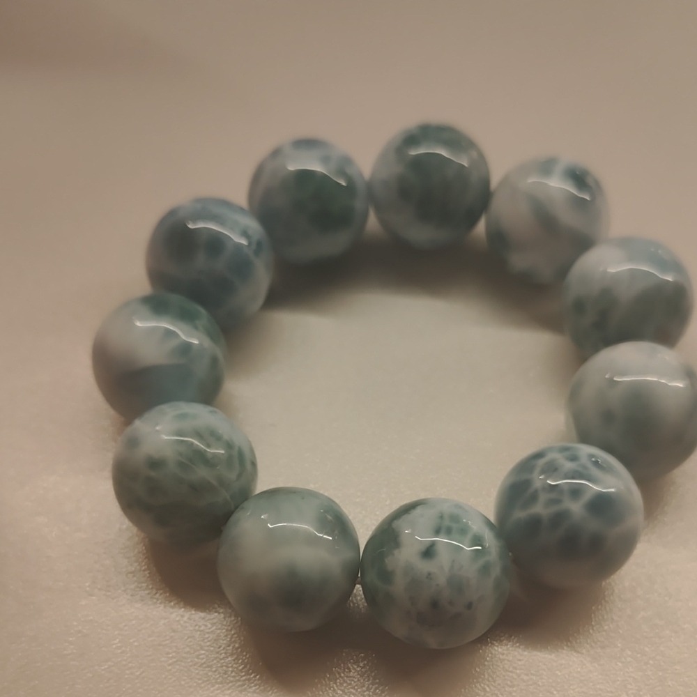 Elegant Larimar Beaded Bracelet